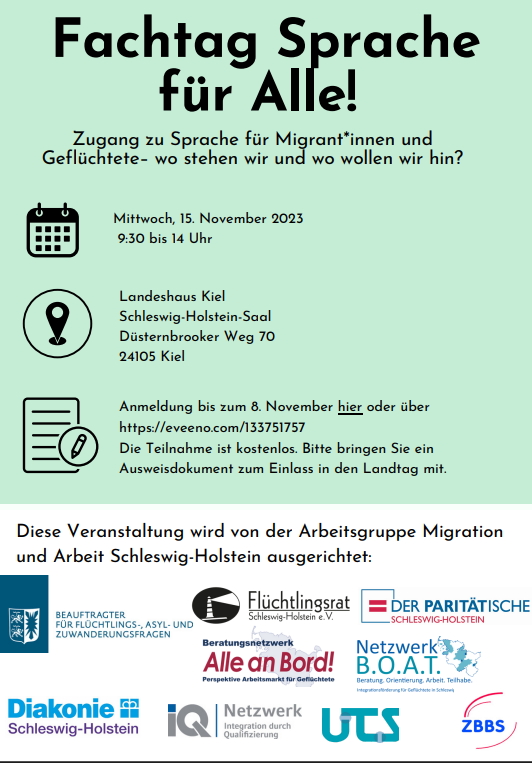 Fachtag „Sprache für Alle!“ Zugang zu Sprache für Migrant*innen und Geflüchtete – wo stehen wir und wo wollen wir hin?
