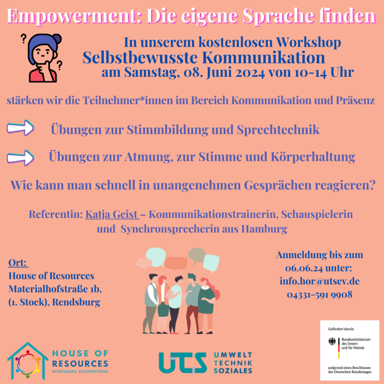 HoR bildet: Workshop zur Selbstbewussten Kommuniaktion am 08.06.24