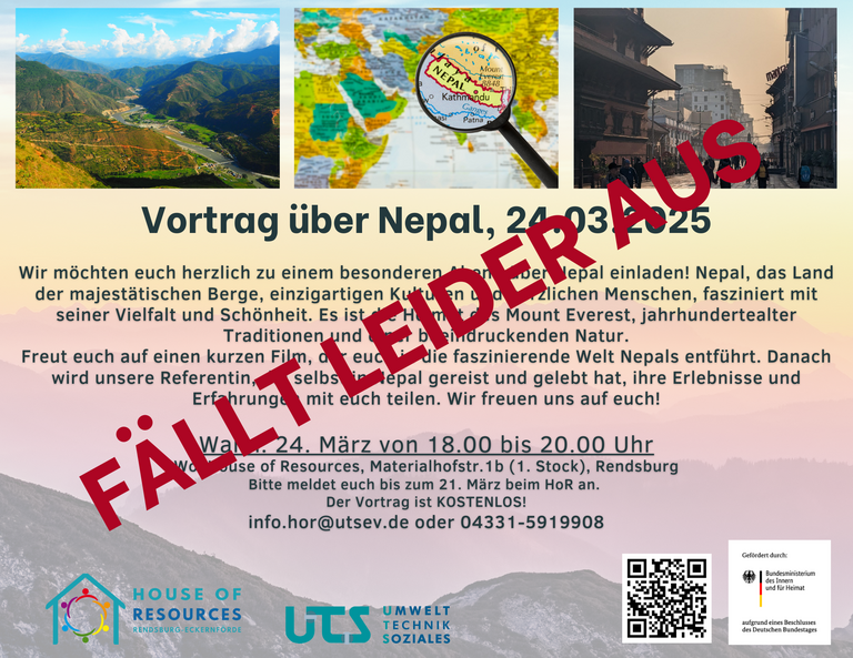 HoR bildet: Vortrag über Nepal am 24.03.2025