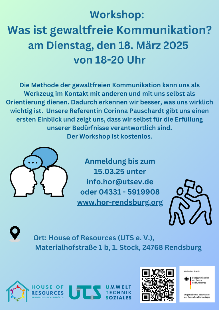 HoR bildet: „Was ist gewaltfreie Kommunikation?“ am 18.03.2025